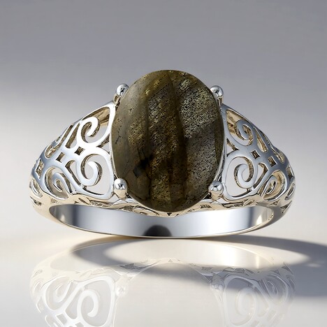 Bague en argent et Labradorite