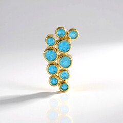 Ciondolo in argento con Apatite Blu Neon