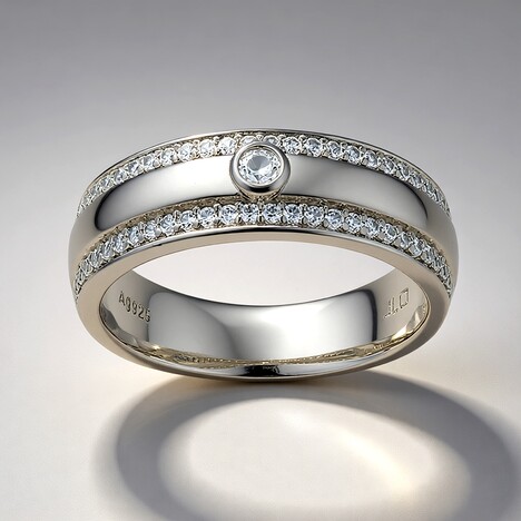 Anello in argento con Zircone