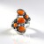 Anello in argento con Conchiglia di Ostrica Spinosa Arancione (Desert Chic)
