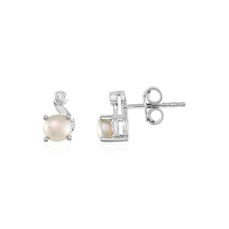 Pendientes en plata con Perla Freshwater
