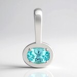 Ciondolo in argento con Apatite Blu (Pallanova)