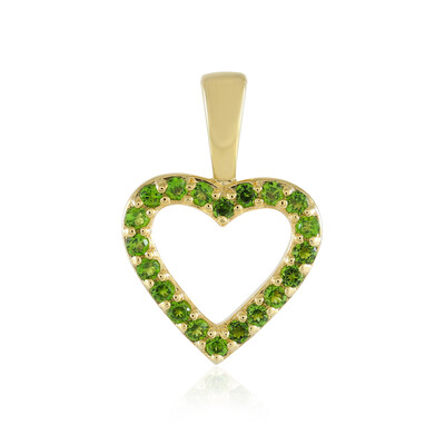 Pendentif en argent et Diopside de Russie