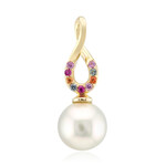 Gouden hanger met een witte zuidzee parel (Michelle Albala)