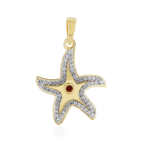 Mosambik-Granat-Silberanhänger