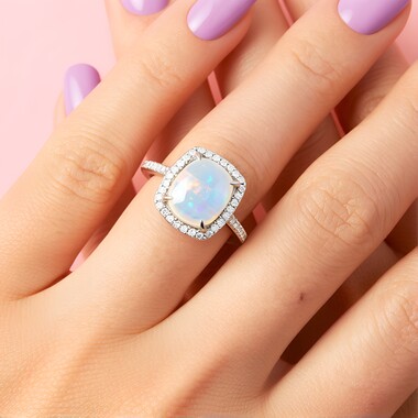 Bague en argent et Opale Welo