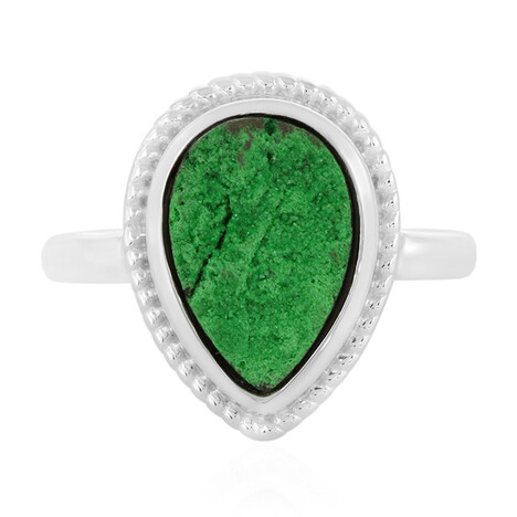 Anello in argento con Uvarovite