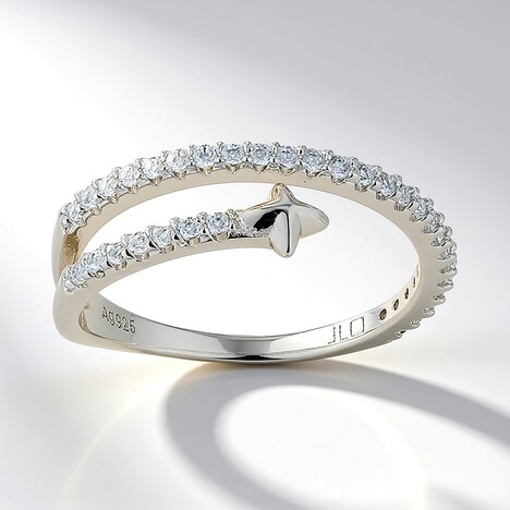Anello in argento con Topazio Bianco