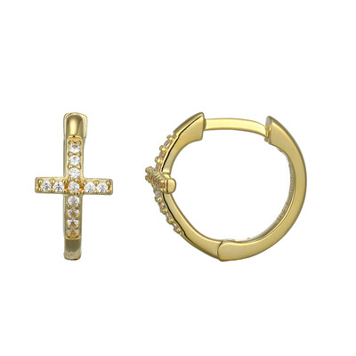 Boucles d'oreilles en argent et Zircon (Adela Silber)