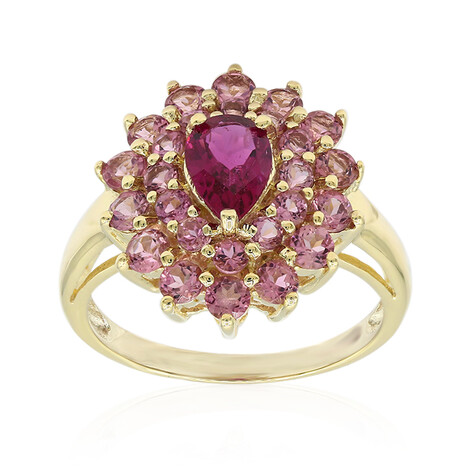 Gouden ring met een rubeliet