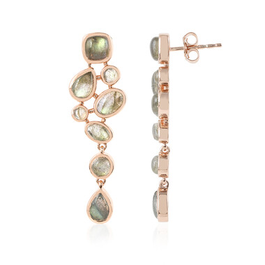 Green Maniry Labradorite Silver Earrings (KM by Juwelo)