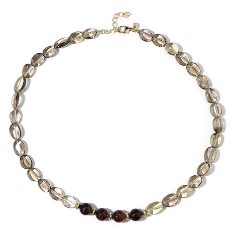 Rauchquarz-Silberhalskette