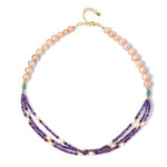 Collana in argento con Ametista Zambiana (Riya)