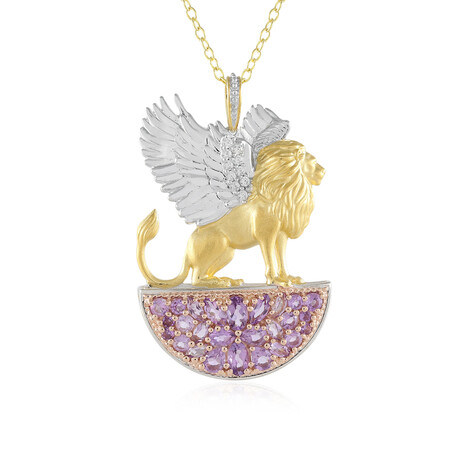 Amethyst-Silberhalskette (Gems en Vogue)