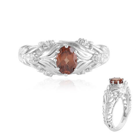 Champagner-Zirkon-Silberring