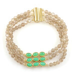 Brazalete en plata con Crisoprasa (KM by Juwelo)