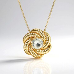 Collana in argento con Ametista Verde (Ornaments by de Melo)