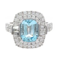 AAA-Brasilianischer Aquamarin-Goldring (CIRARI)