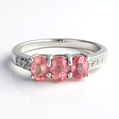Anello in argento con Zaffiro Padparadscha
