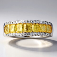 Anello in oro con Diamante Giallo SI2 (CIRARI)