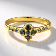 Anillo en plata con Diamante fantasía