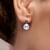 Pendientes en plata con Cuarzo azul lunar