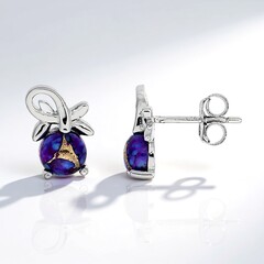 Orecchini in argento con Mosaico turchese