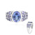 Anello in platino con Tanzanite AAA (KM by Juwelo)