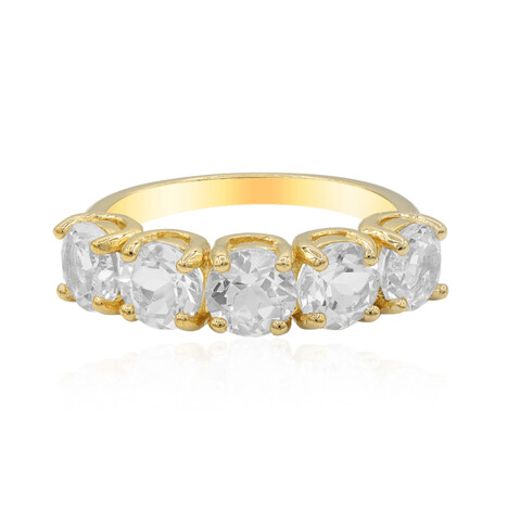 Anello in argento con Topazio Bianco