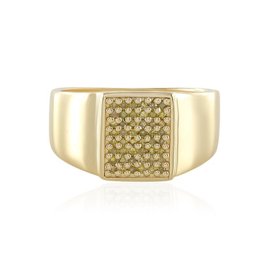 Gelber I3 Diamant-Silberring