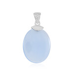 Aqua-Chalzedon-Silberanhänger (MONOSONO COLLECTION)