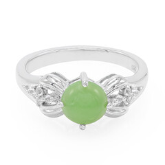 Anello in argento con Crisoprasio Imperiale