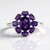 Anello in argento con Ametista Zambiana
