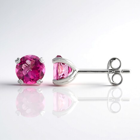 Orecchini in argento con Topazio Rosa