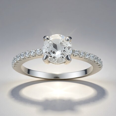 Anello in argento con Topazio Bianco
