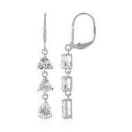 Boucles d'oreilles en argent et Topaze blanche