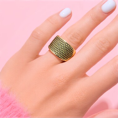 Anello in oro con Zaffiro Giallo (de Melo)