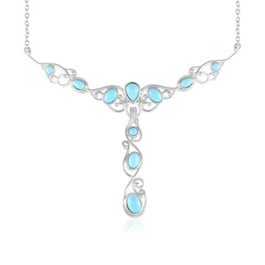 Collar en plata con Turquesa bella durmiente (Faszination Türkis)