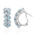 Himmelblauer Topas-Silberohrringe