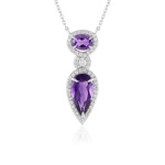 Collana in argento con Ametista del Marocco