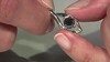 Zilveren halsketting met een zwarte diamant