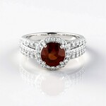 Anello in argento con Zircone Rosa