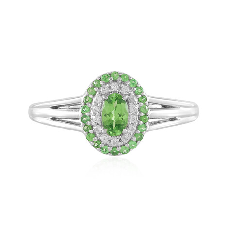 Bague en argent et Tsavorite de Tanzanie