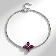 Bracciale in argento con Rodolite