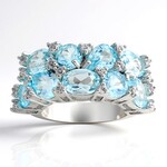 Anello in argento con Topazio Blu Cielo