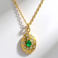 Collar en oro con Esmeralda de Colombia (CIRARI)