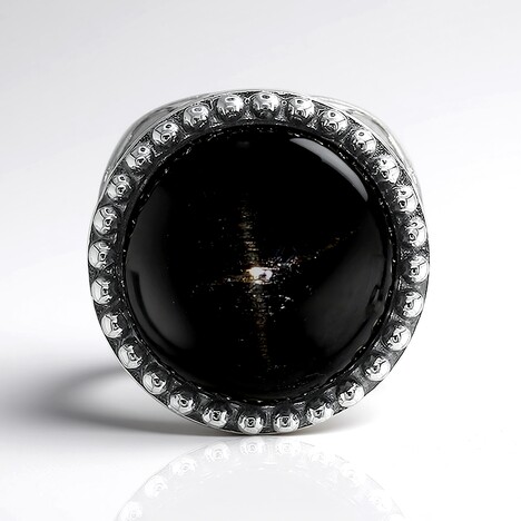 Ciondolo in argento con Diopside Stellato d'India