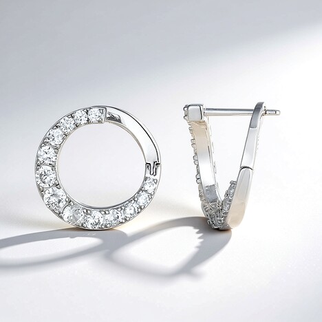 Orecchini in argento con Zircone (Adela Silber)