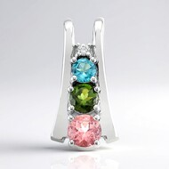 Colgante en plata con Turmalina rosa de Brasil (Pallanova)