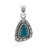 Blauer Kingman Mohave-Türkis-Silberanhänger (Art of Nature)